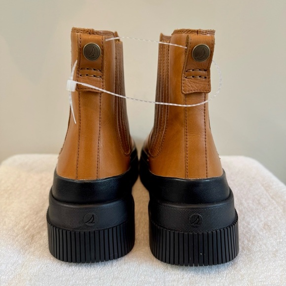 Sperry Highland Chelsea Chunky Leather Boot Tan women’s size 9.5 - Picture 3 of 8